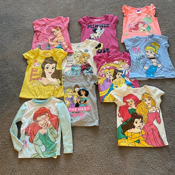 Lot of Disney Princess shirts